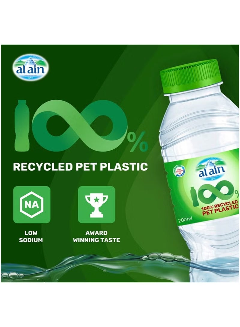 العين مياه شرب معبأة في زجاجات PET معاد تدويرها من العين 200مل × 24 قطعة، ترطيب صديق للبيئة - Image 3